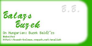 balazs buzek business card